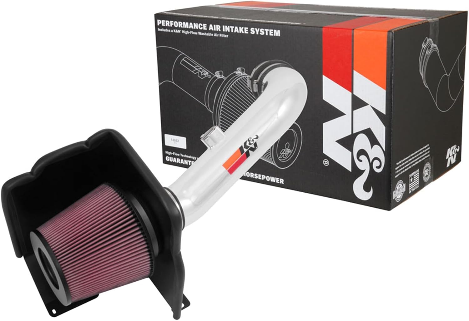 K&N Cold Air Intake System: High-Flow Air Filter, Increase Performance & Towing: Compatible with 2017-2019 Chervolet/GMC: Silverado, Sierra, 77-3101KP