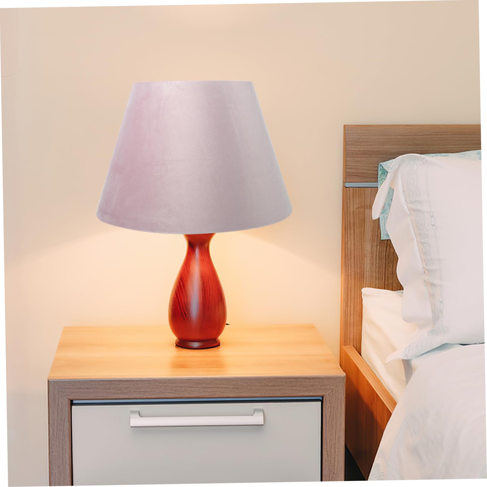 SHINEOFI Pantalla de franela Lino lámpara de escritorio Estudiar muro pantallas lamparas salon tapa de la lámpara pantalla de tela tonos de paño