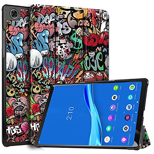 Image of Robustrion Faux Leather Smart Trifold Hard Back Flip Stand Case for M10 FHD Plus TB-X606F / TB-X606X [1st and 2nd Gen] 10.3 inches Tablets - Hippy