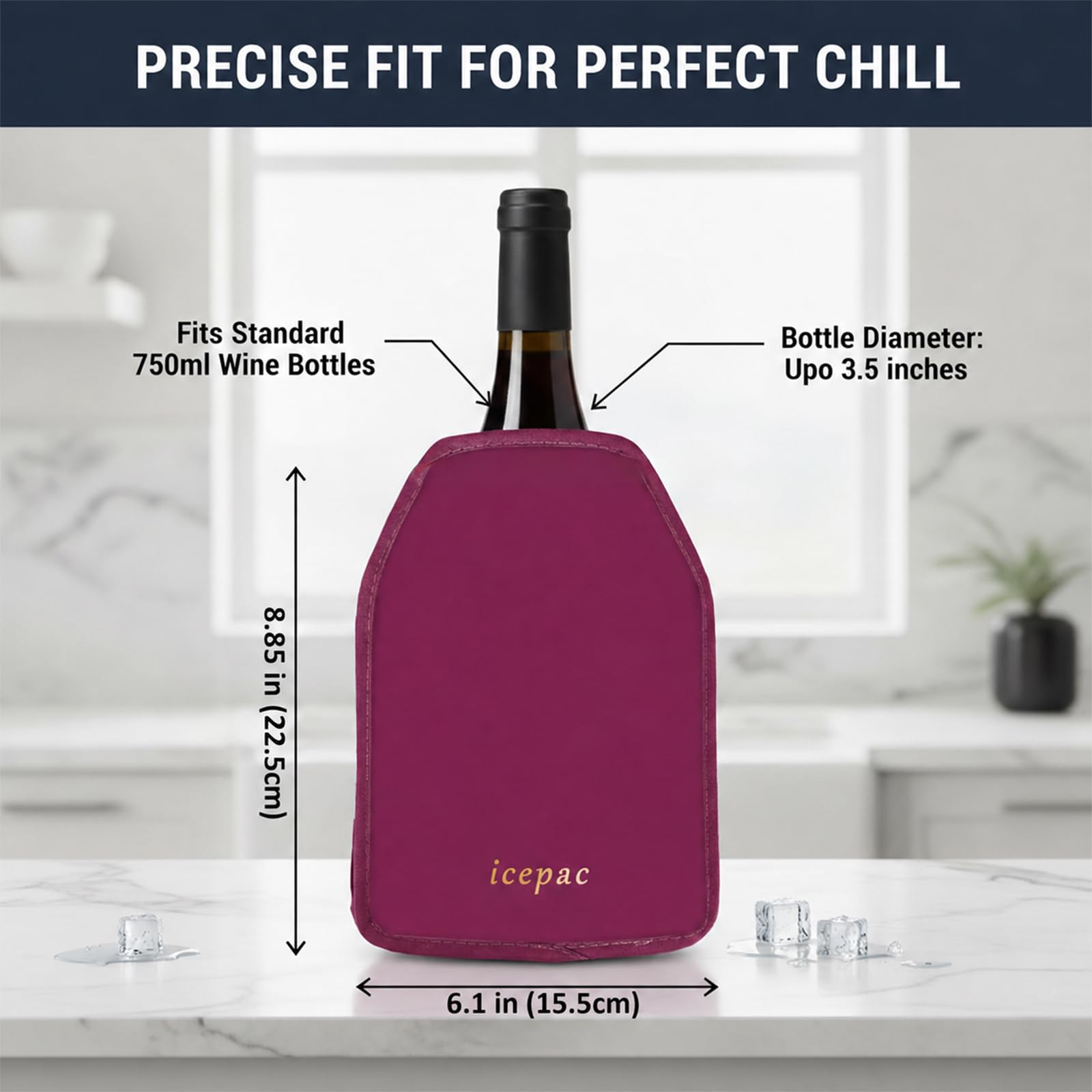Keep Wine Cool with Gel Sleeves - 2 Pack -7