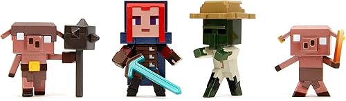 Miniatura 2 de Minecraft - Juego de 4 figuras fundidas a presión de 2.5 pulgadas, juguetes para niños y adultos