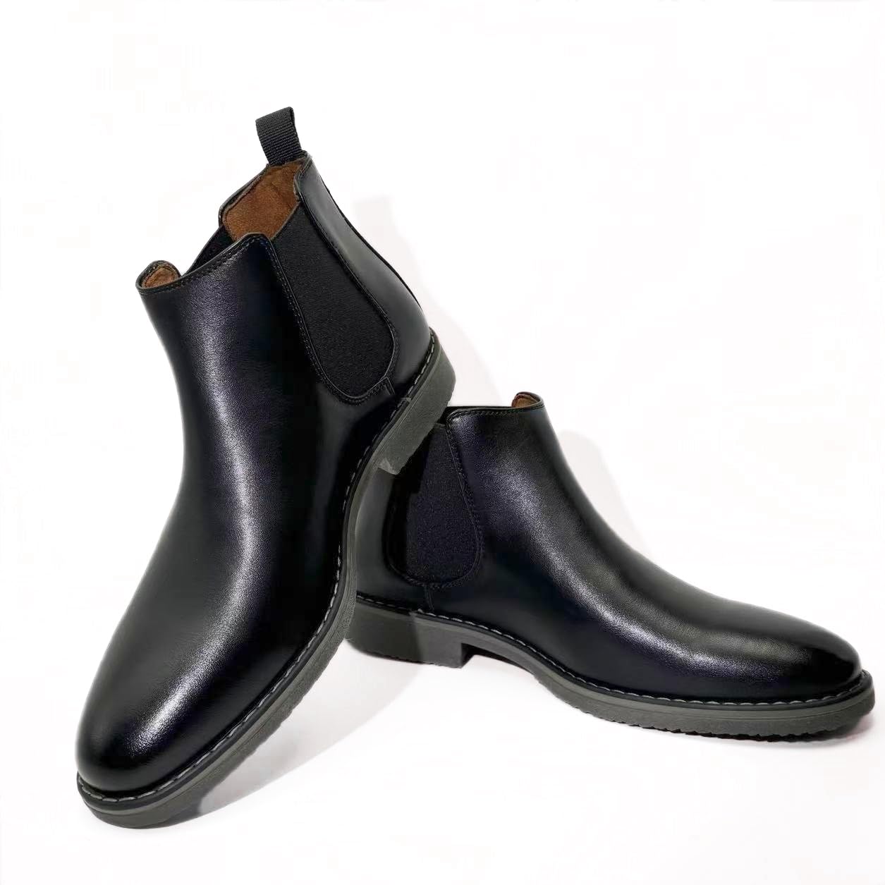 Finishing & Sewing Botas Chelsea para hombre, estilo informal, informales