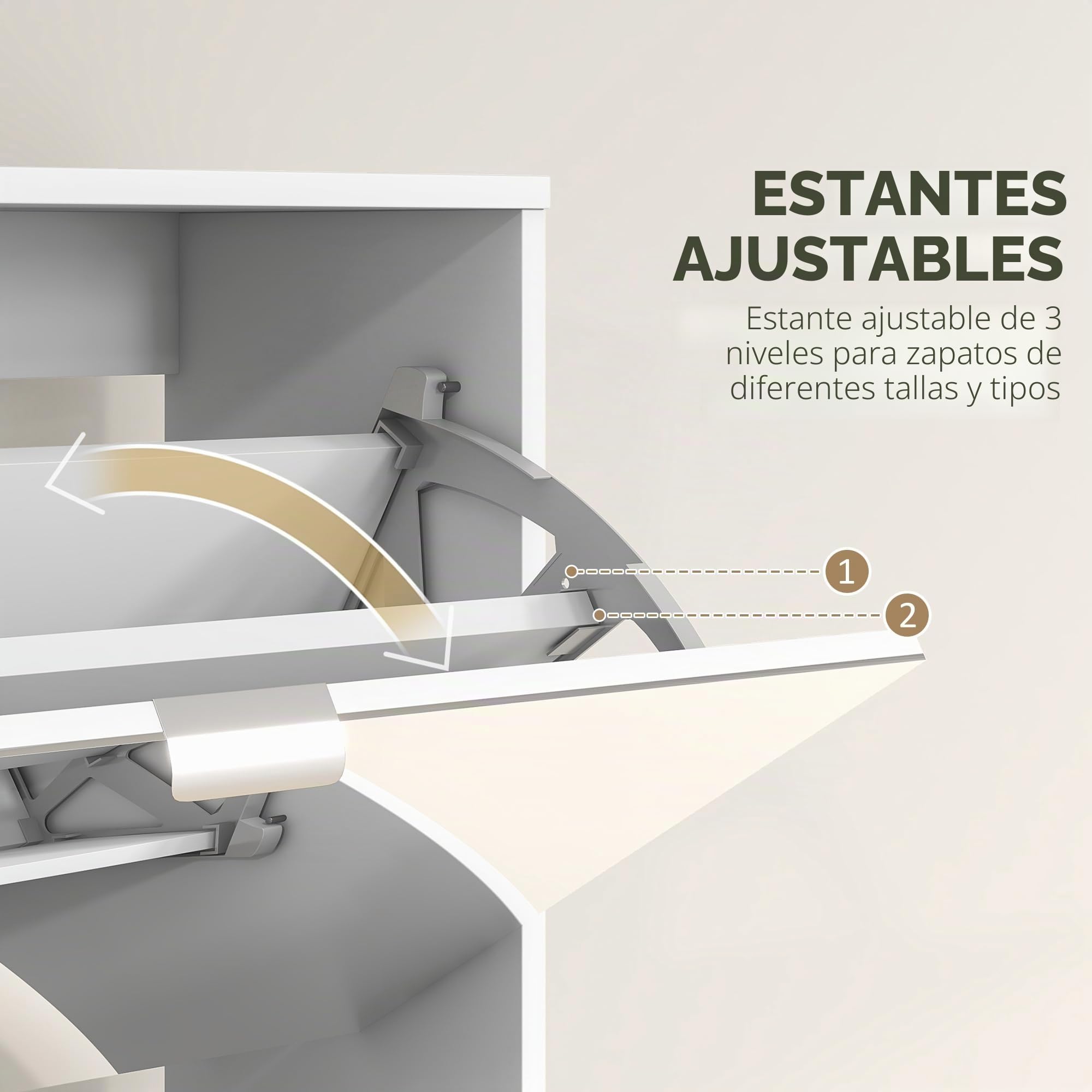 HOMCOM 2-en-1 Zapatero con frentes de Espejo 76x26x168 cm Blanco | Zapatero estrecho, 4 puertas abatibles, estantes ajustables, ahorra espacio
