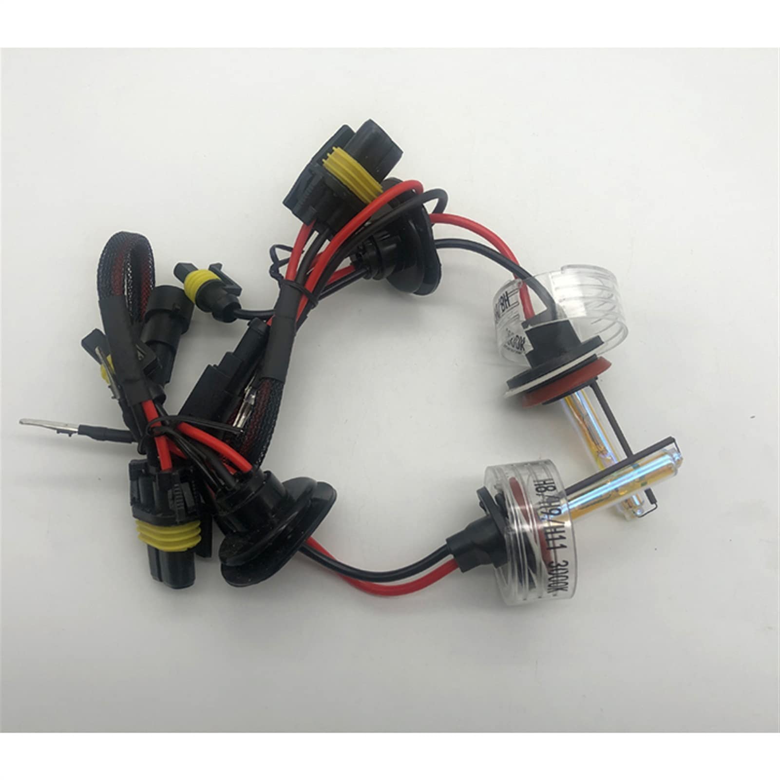Żarówka ledowa 2PC HID Barb Xenon Auto Lampa wymiany reflektorów H2 H9 H9 H11 3000K 12 V 35W 55W (Color : 3000 K, Size : H8)