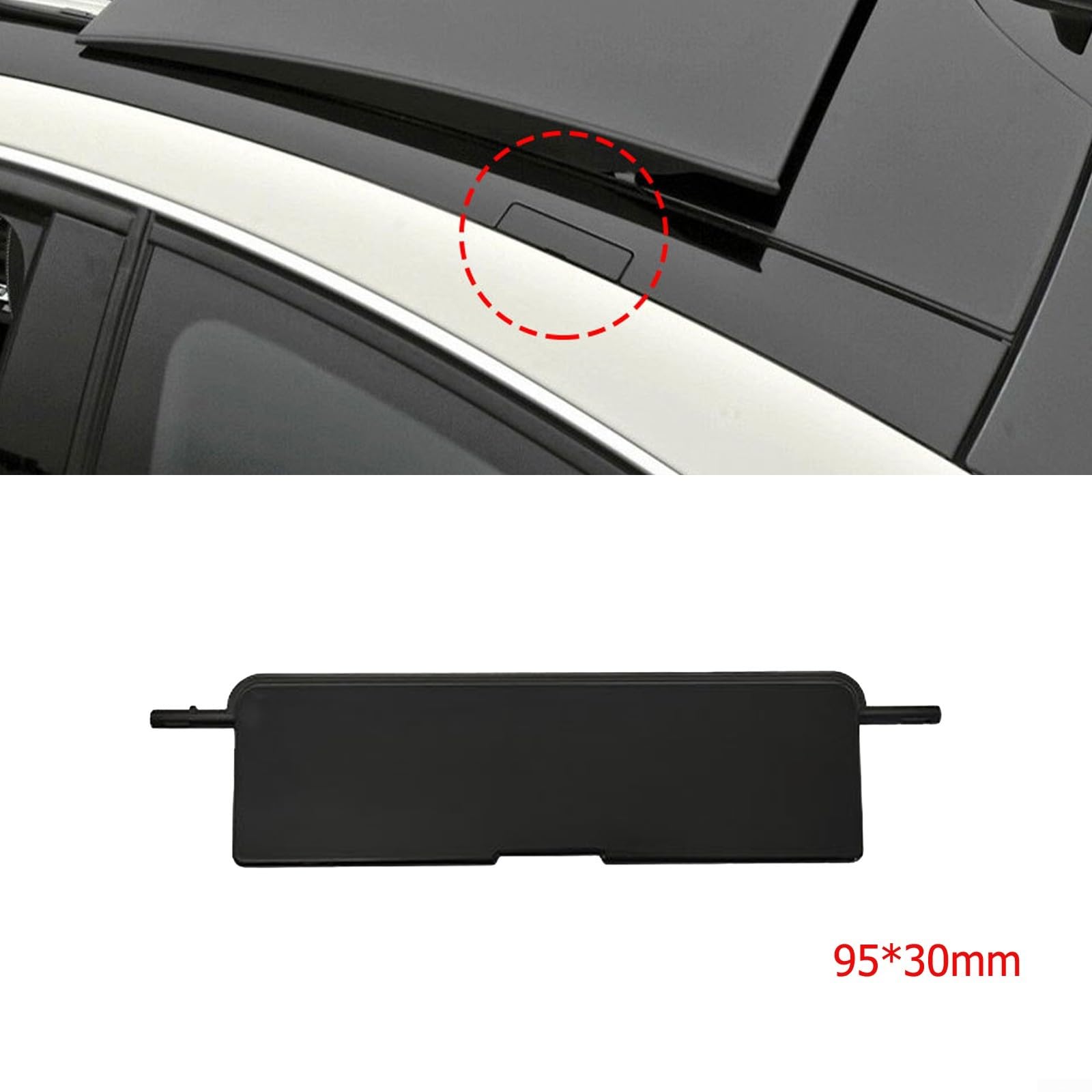Copertura per portapacchi 2126902882 per Classe E W212/W207 e Classe C W204 95 x 30 mm - Ricambio diretto tappo in plastica compatibile con