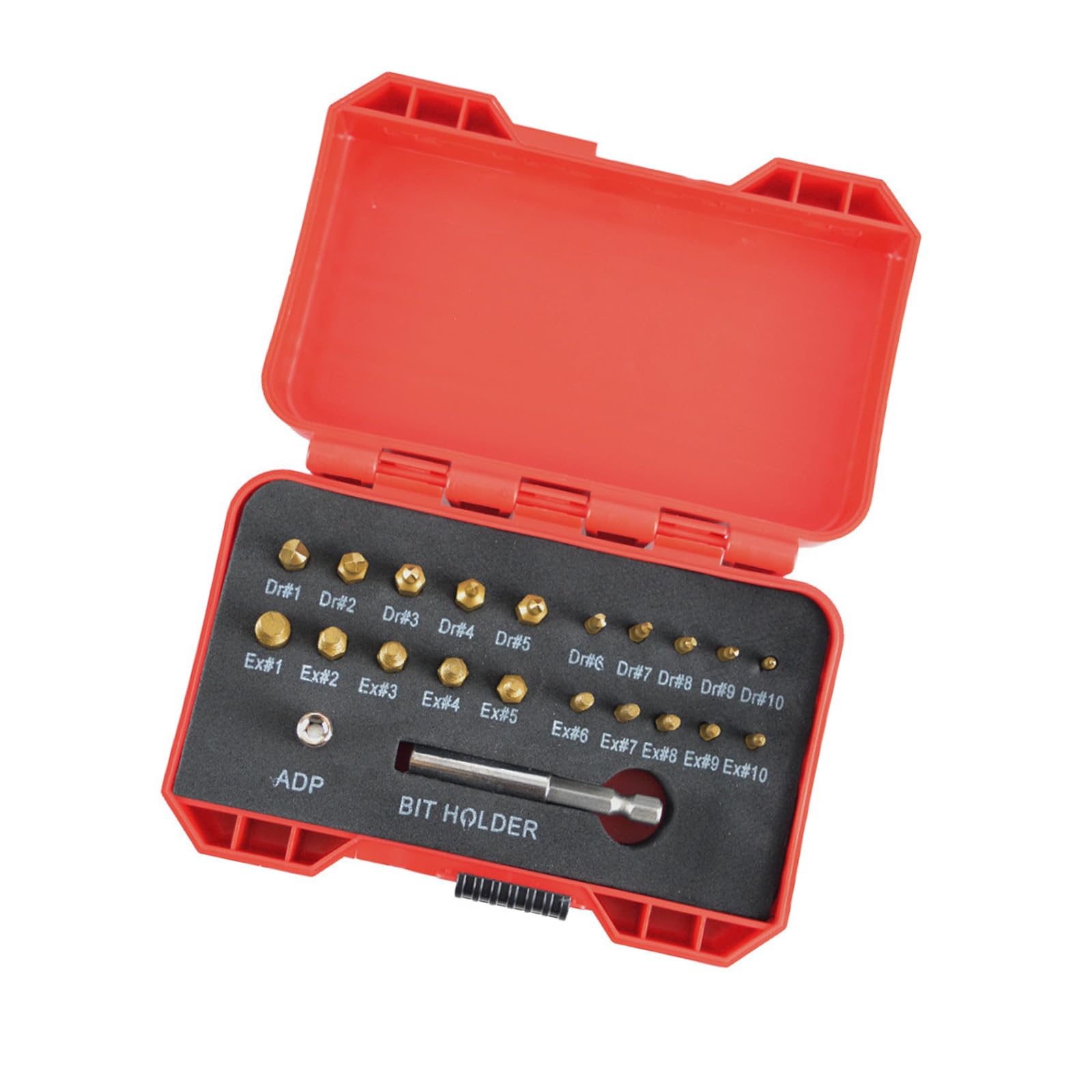 Hdoytxxm Of 22 Durability Steel Screw Extractors With Multiple Size For Versatilitys Use In Repair And Maintenance Tasks Hexagonal Shank Removers