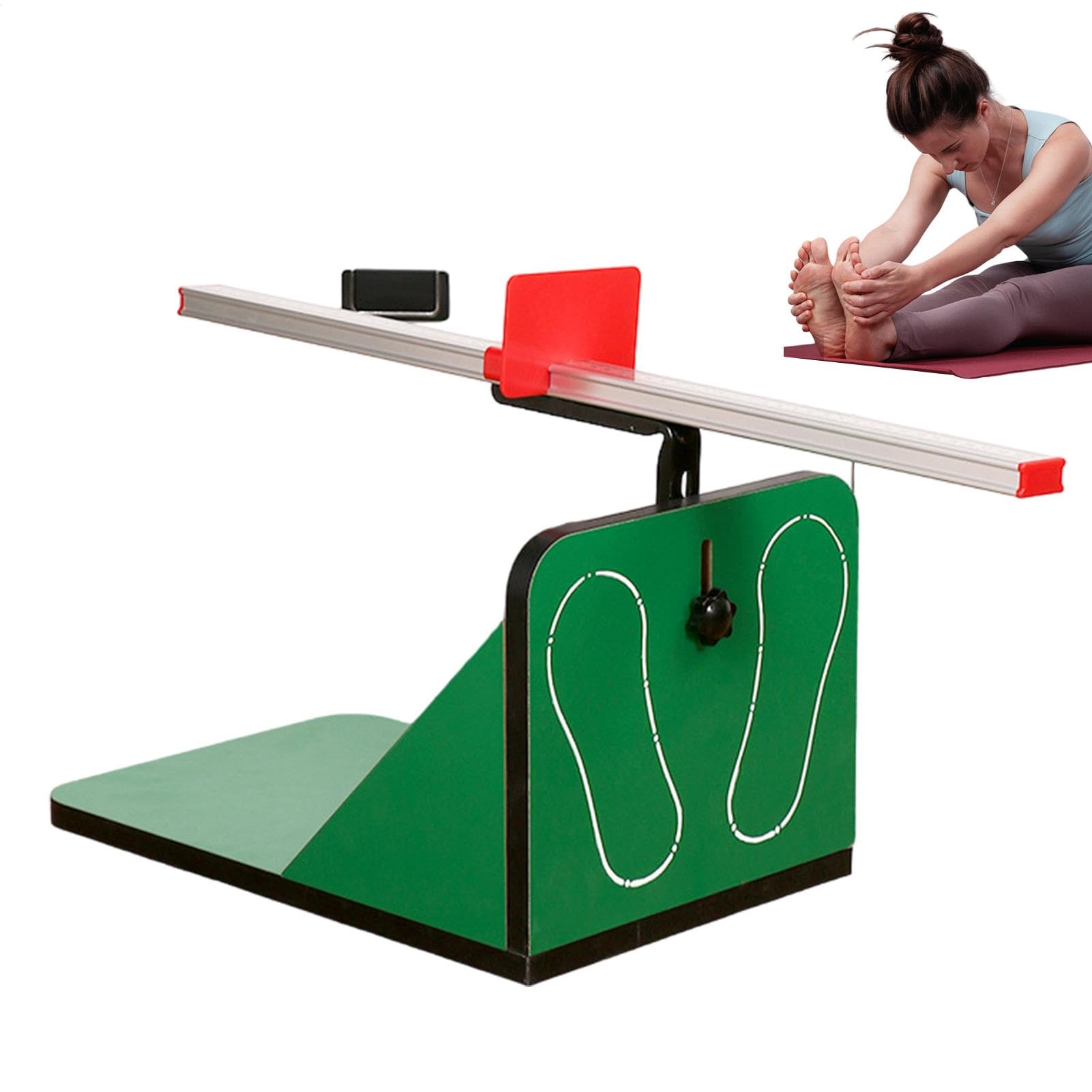 Sit Reach Box - Tester de ligamentos, Equipo de prueba de flexibilidad | Probador de evaluación de flexibilidad de SIT y alcance preciso con escala, herramienta de medición portátil y barra de elevaci