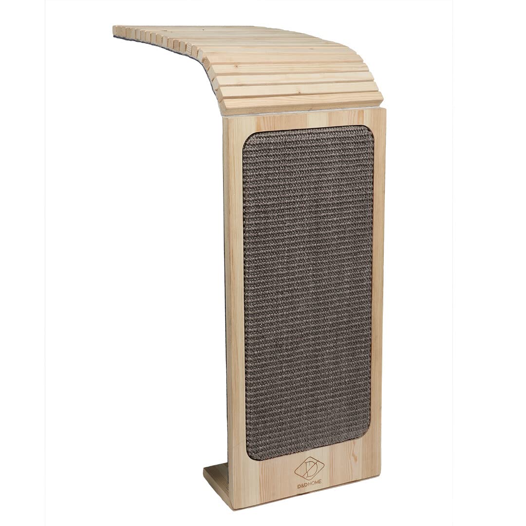 D&D Home, Henry krabpaal 25 x 10 x 55 cm, beige, krabpaal, massief berk