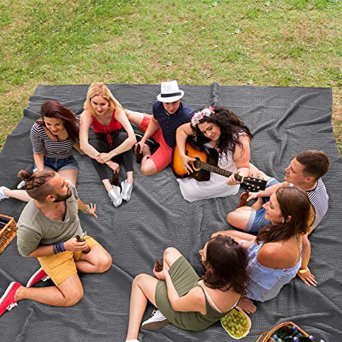 Image of PHF Pre-Washed Cotton Waffle Weave Family Blanket,Oversized King Size 120 inchx 120 inch-Snag Proof Lightweight Breathable, 10'x 10' Huge Extra Large Big-Elegant Aesthetic Home Decoration Gift,Charcoal | Pre-washed Natural Soft Cozy Lightweight Breathable, Textured Decorative Layer for Bed Guest Room, Machine Washable, Giftable