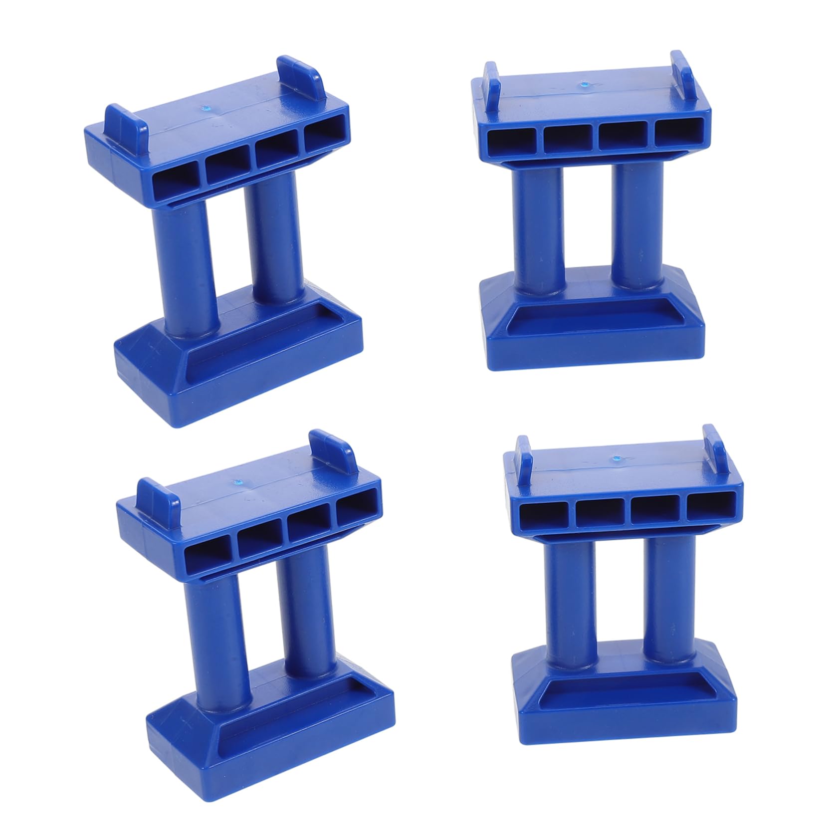 Kisangel Unique Design Wooden Train Track Bridge 6pcs Multi-Level Risers Add Height to Your Child's Railway