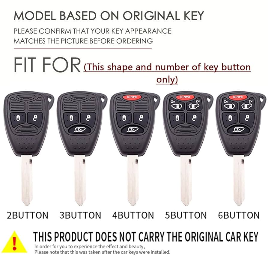 いー Amazon.com: SANRILY Leather 3/4/5/6 Button Key Fob Cover Fit