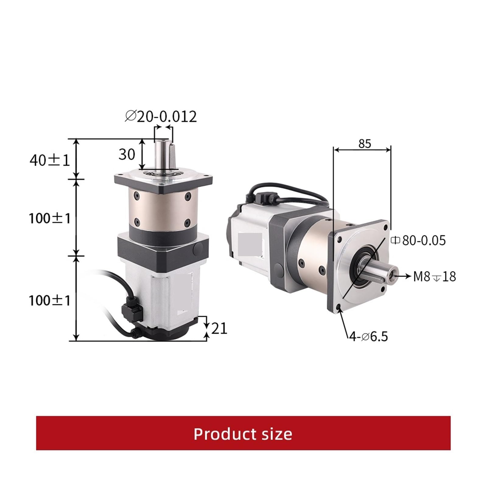 Servomotore CA 5.0A 2.39Nm 80SS75-HG10-1 Riduttore planetario Macchina Cambio 750W(Ratio 50-1)