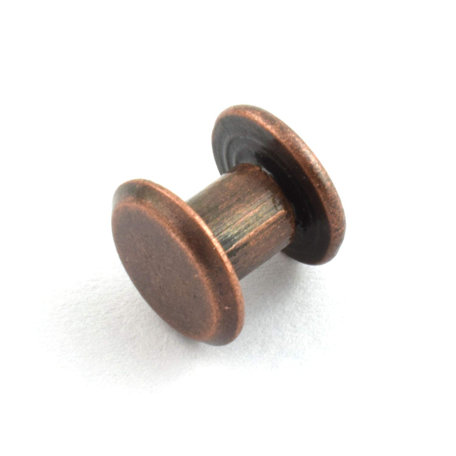 Red Bronze Binding Screws - 120 Pack for Leather Crafts -5