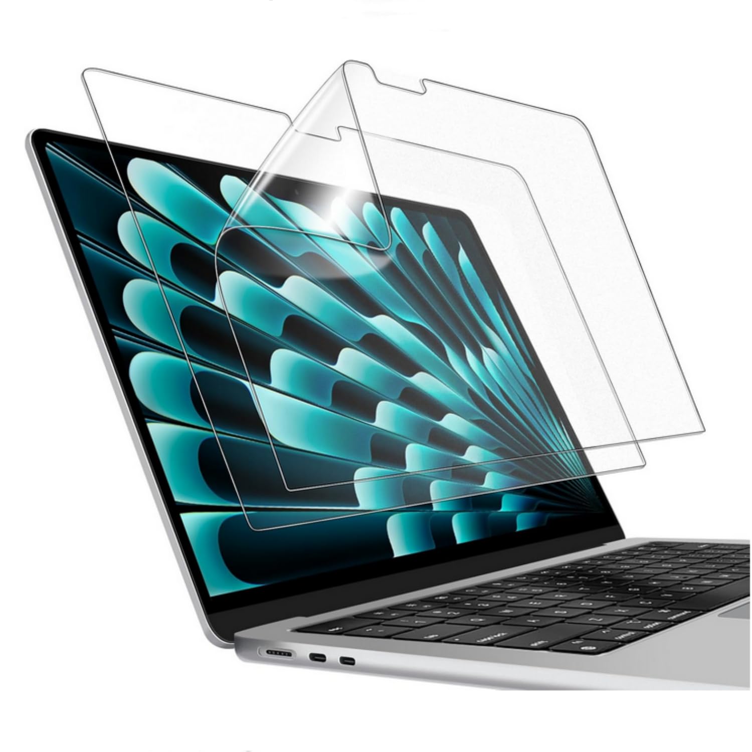 SKEIDO 2pack For 2024 MacBook Air M3 13 Inch A3113 Soft Anti-scratch Screen Protector for 2022 MacbookAir M2 13.6 A2681 Clear Protective Film