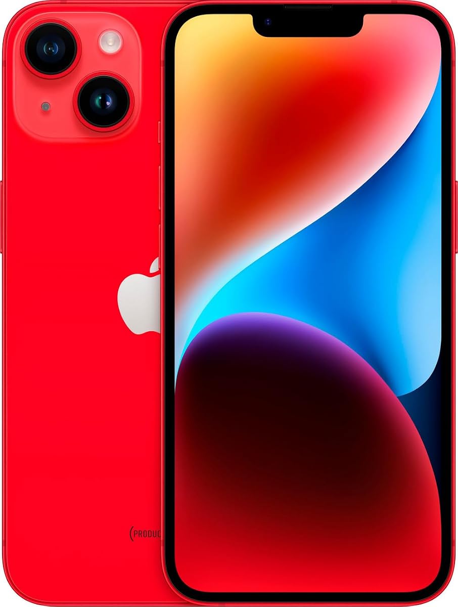 Apple iPhone 14, 128GB, (PRODUCT)Red - Unlocked (Renewed)