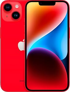 Apple iPhone 14, 256GB, (PRODUCT)Red - Unlocked (Renewed)