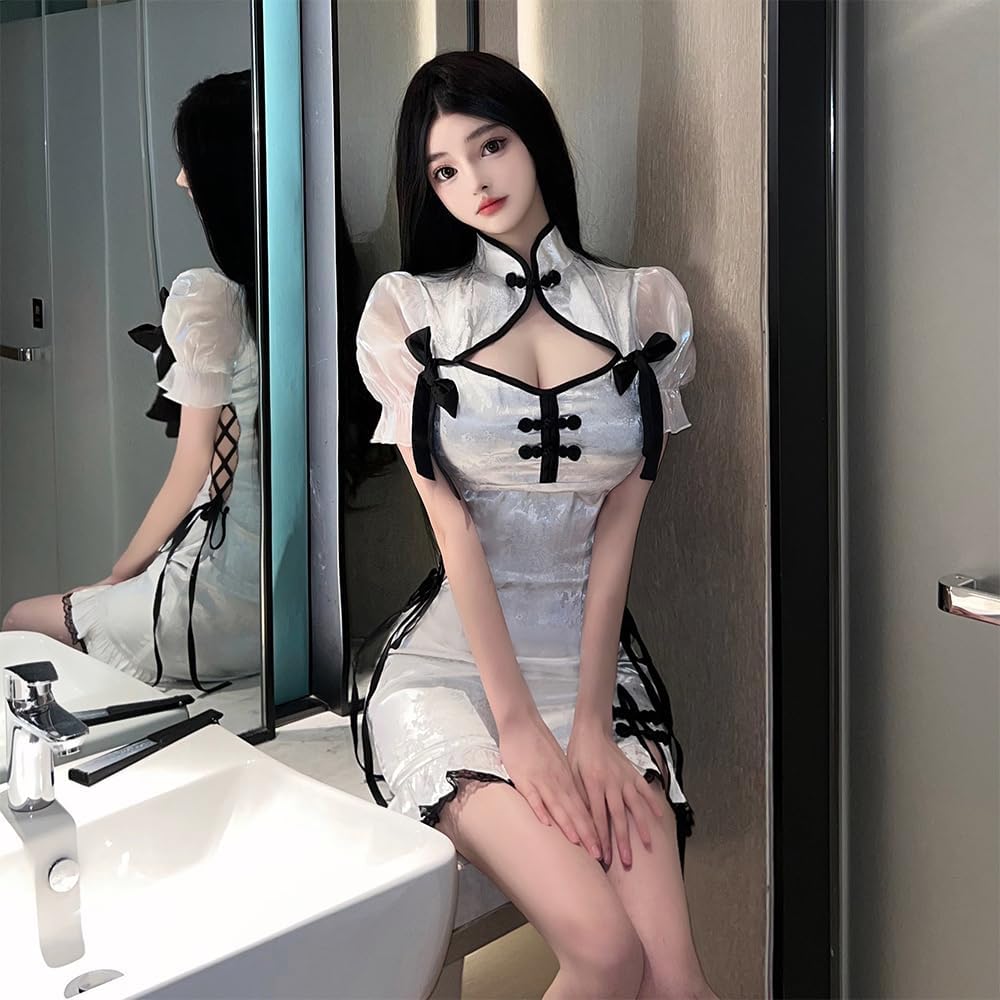 Women's cosplay sexy cheongsam pajamas Chinese retro classic tight dress underwear