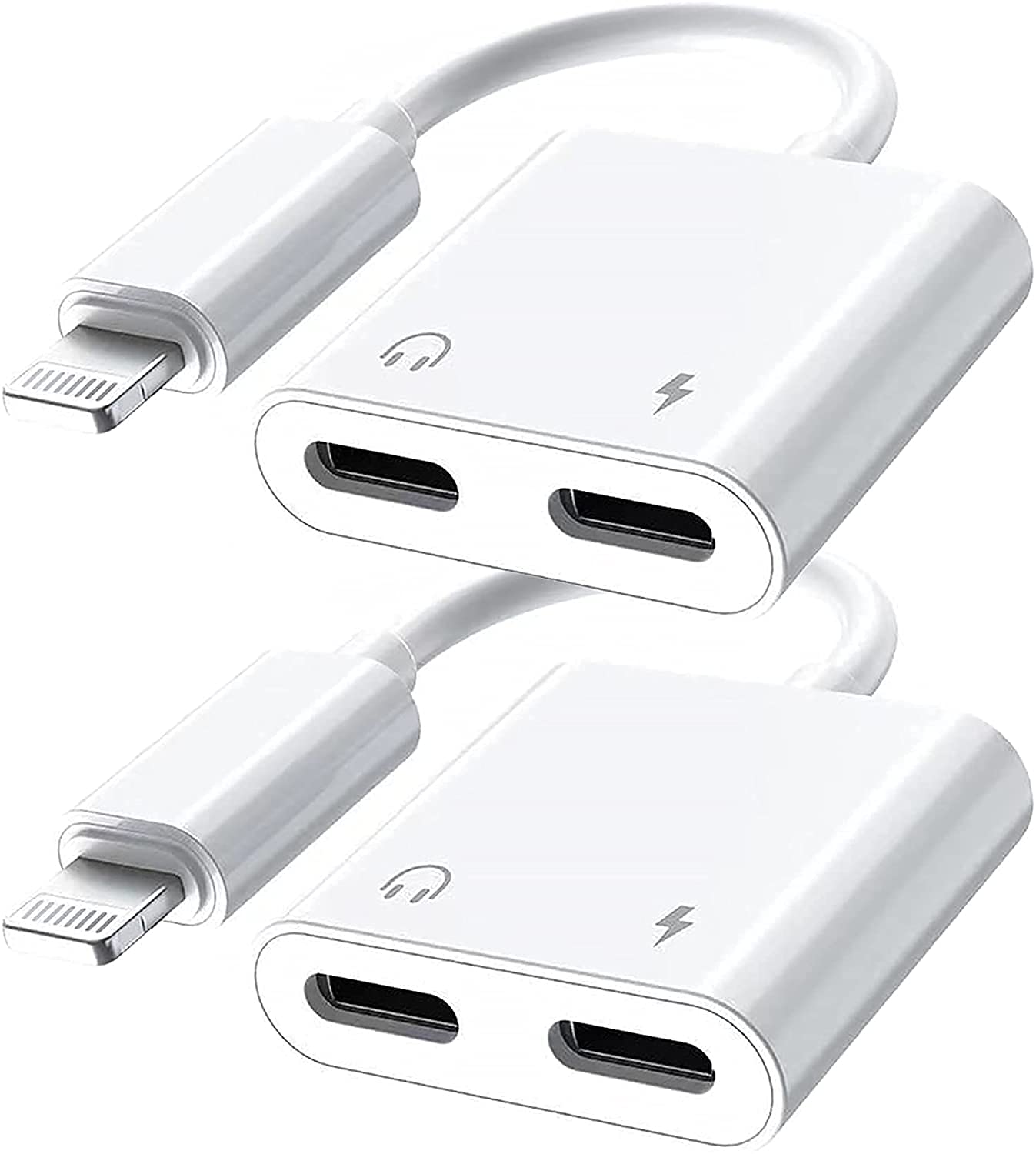 Buy [Apple MFi Certified] 2 Pack Dual Lightning iPhone Headphones