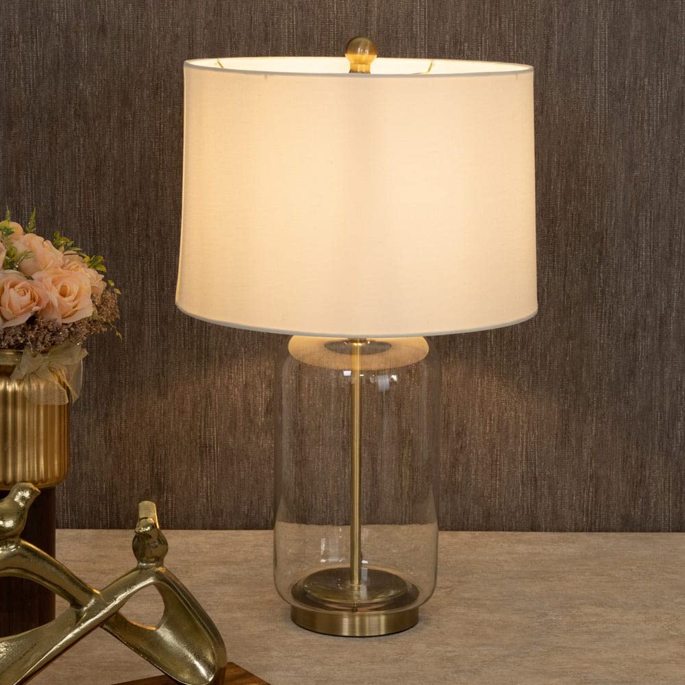Homes r usClare Table Lamp, Clear – 38X63 Cm-5110100202275