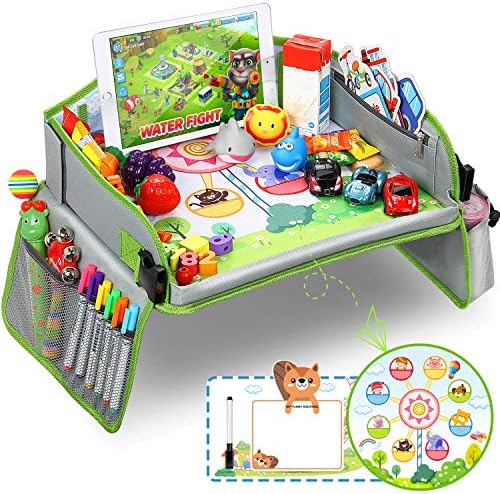 Vassoio Da Viaggio Per Seggiolino Auto - Con Superficie Disegno Cancellabile, Tascine E Penne, Multifunzione - Foto 2