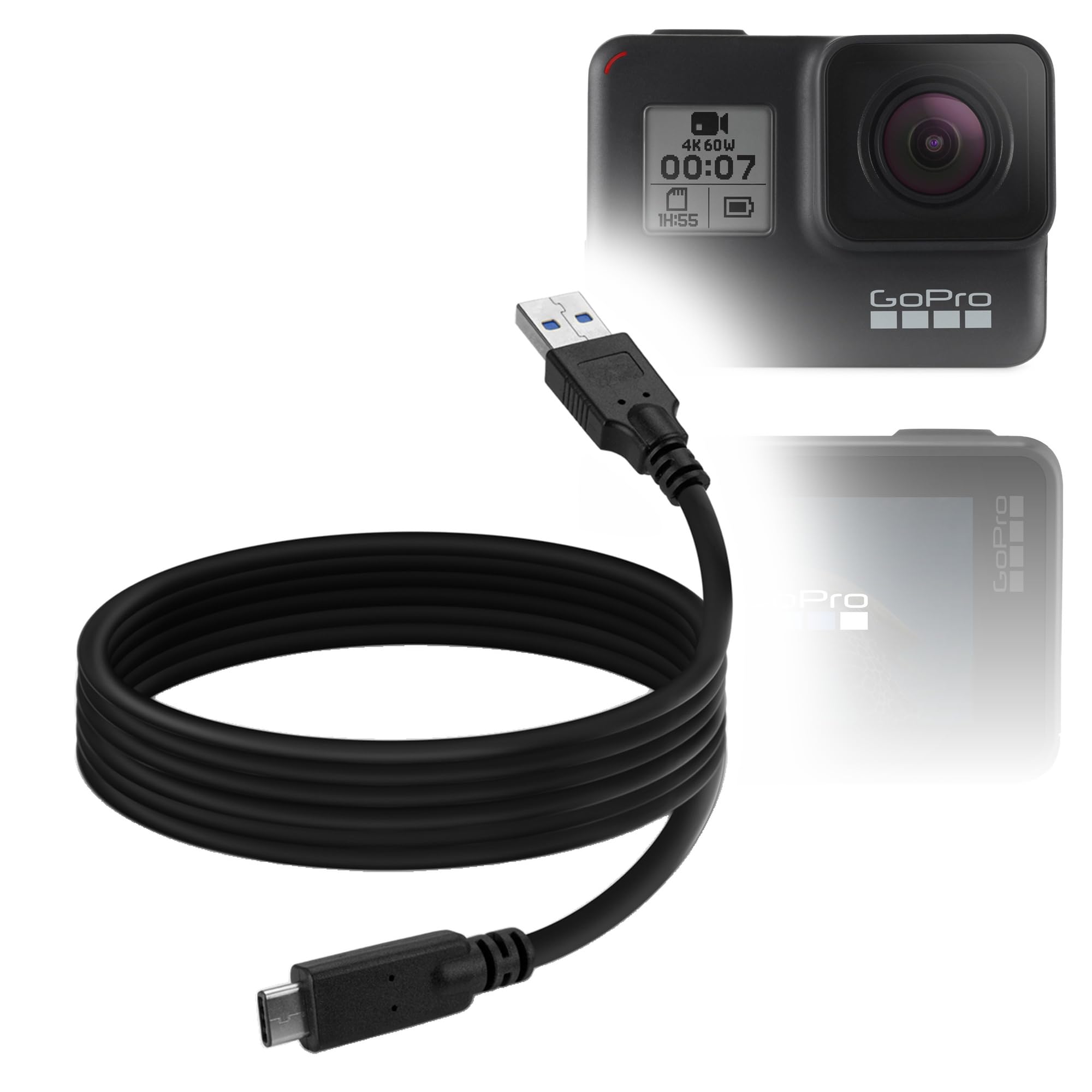 GoPro Hero7 本体と充電ケーブル Amazon.com : BoxWave Cable Compatible with GoPro Hero 7 Black