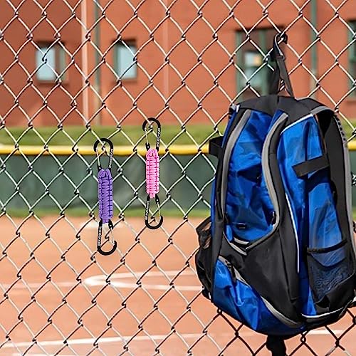 Image of BRAVESHINE Paracord Keychain Carabiner Clip, D Ring Lanyard Hanger Stroller Hook for Water Bottle, Key, Backpacks, Men, Women