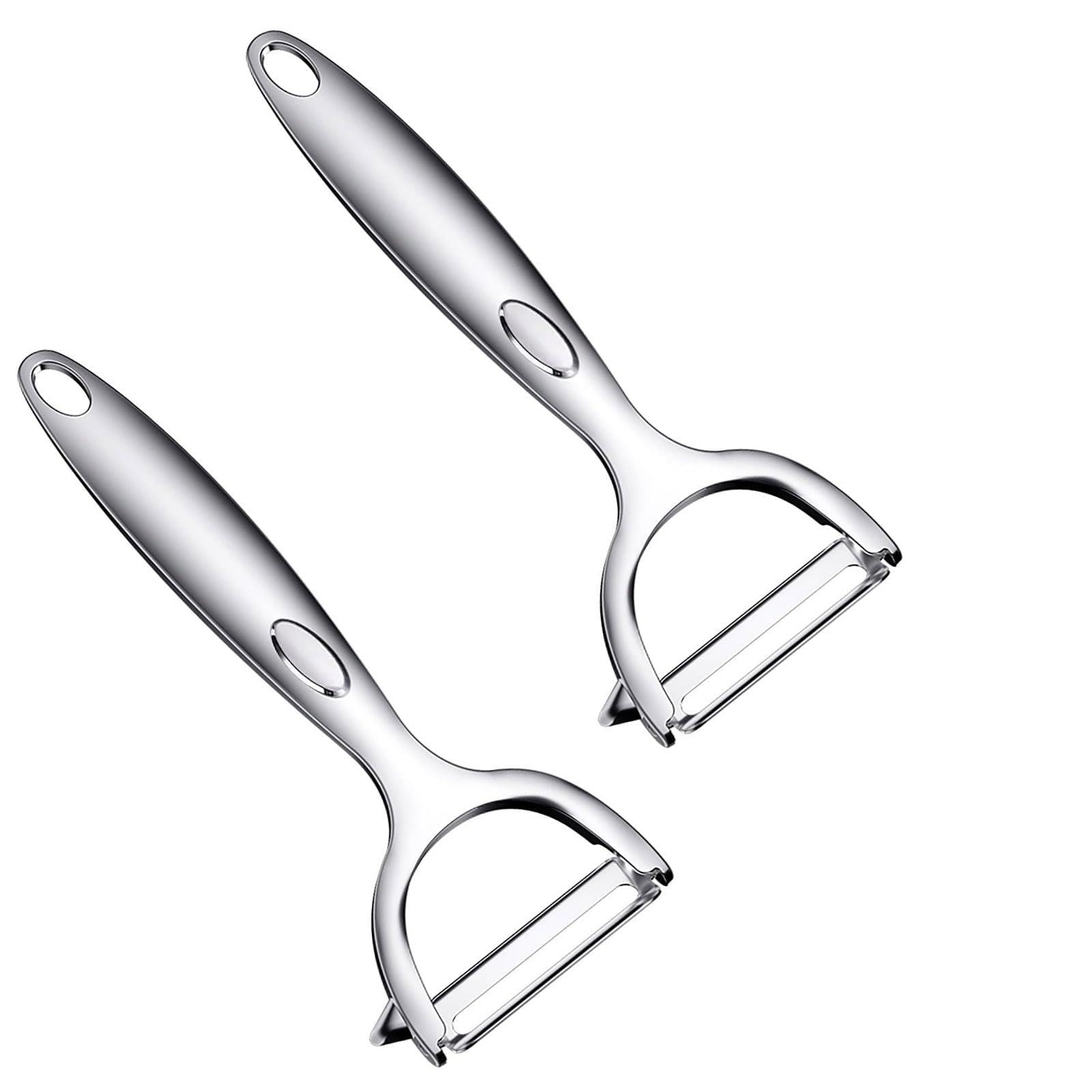 Tkxjry Set of 2 Asparagus Peelers with Kitchen Peeler, Vegetable Peeler, Stainless Steel Potato Peeler, Potato Peeler, Universal Peeler, Suitable for Fruit Vegetable Blade Potato Peeler