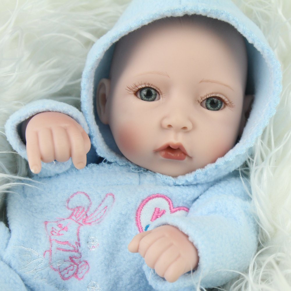 Mini Baby Boy Doll Full Vinyl Real Baby Doll Lifelike Kids Toys 12 Inches