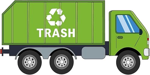 Adhesivo decorativo de camión de basura, colección de desechos sólidos, multicolor, diseño de vehículo, para el hogar, dormitorio, sala de estar,