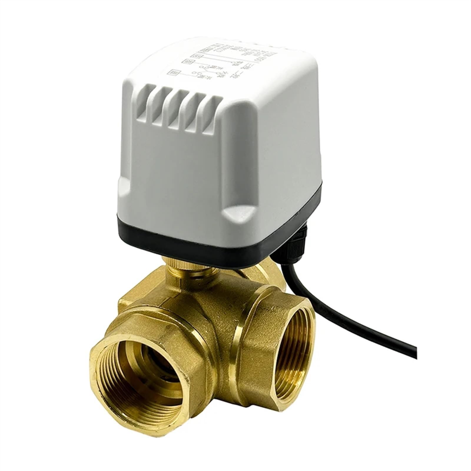 1/2“ 3/4” 1“ 2 Pollici Valvola a Sfera motorizzata Impermeabile a 3 Vie a elettrica a in Ottone Controllo bidirezionale a Tre Linee(L TYPE-12VDC-CR03,2 inch)