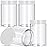 Patelai 4 Pieces Round Wide-mouth Leak Proof Plastic Container Jars with Lids for Travel Storage Makeup Beauty Products Face Creams Oils Salves Ointments DIY Making(27 Ounce,Clear)