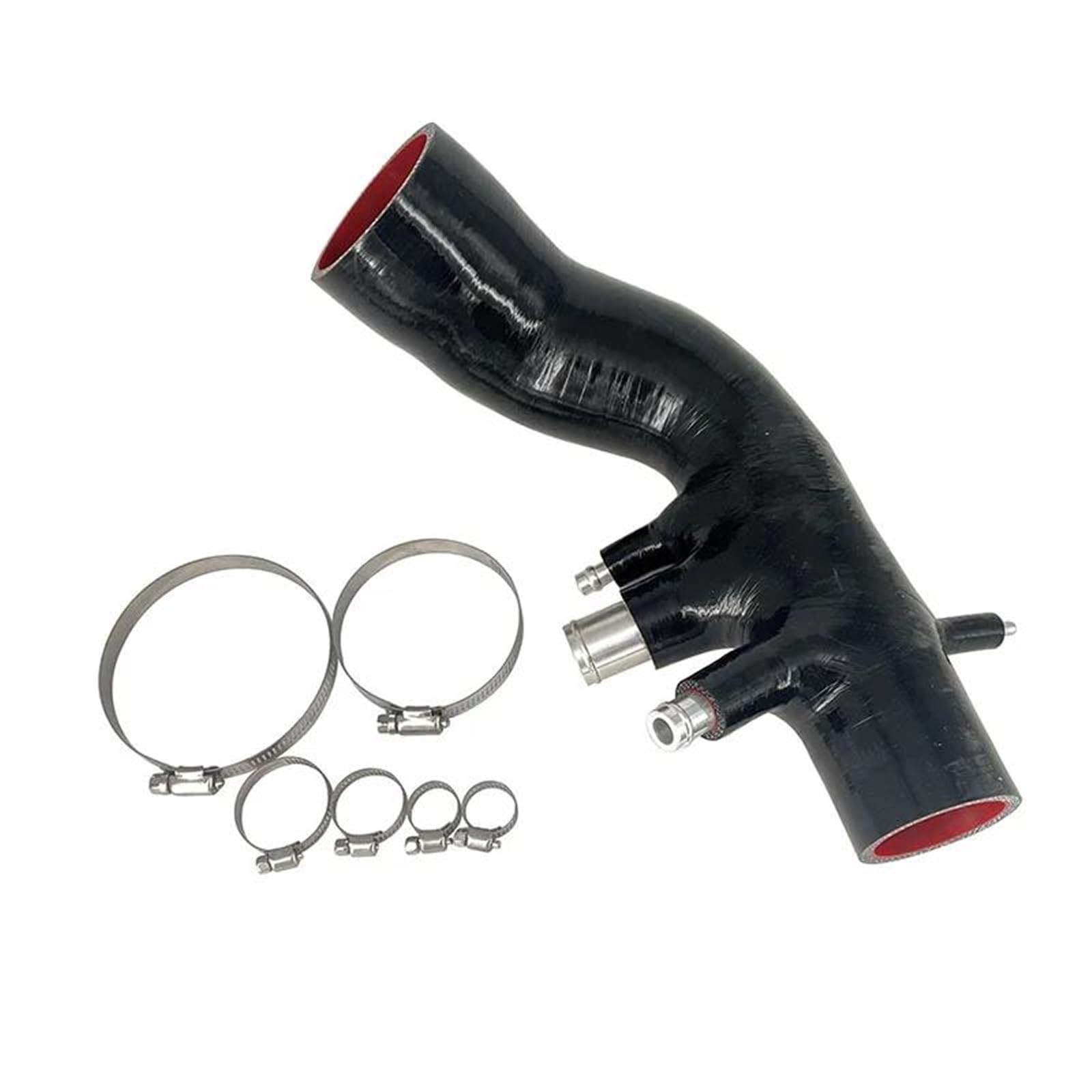 Condotto di aspirazione aria del motore auto K8-281 Tubo flessibile in silicone di aspirazione turbo Airbox per turbo per Alfa per Romeo per Mito(Black 1)