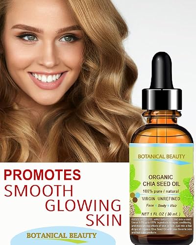 Miniatura 4 de Orgánico Aceite de semilla de Chia. 100% puro y naturalPuroprensado en frío Carrier Aceite para piel, el cabello, Lip Y Nail Care. "Una