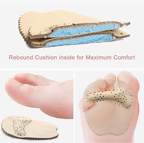 Miniatura 3 de Almohadilla de talón alto, inserciones de tacón alto de piel de cordero premium para cojines de bola de pie, almohadillas metatarsianas adhesivas,