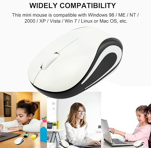 Miniatura 3 de Ratón inalámbrico lindo mini mouse de computadora de bolsillo portátil compacto portátil de viaje USB Ratones ópticos 3 botones 1000 DPI Ratones