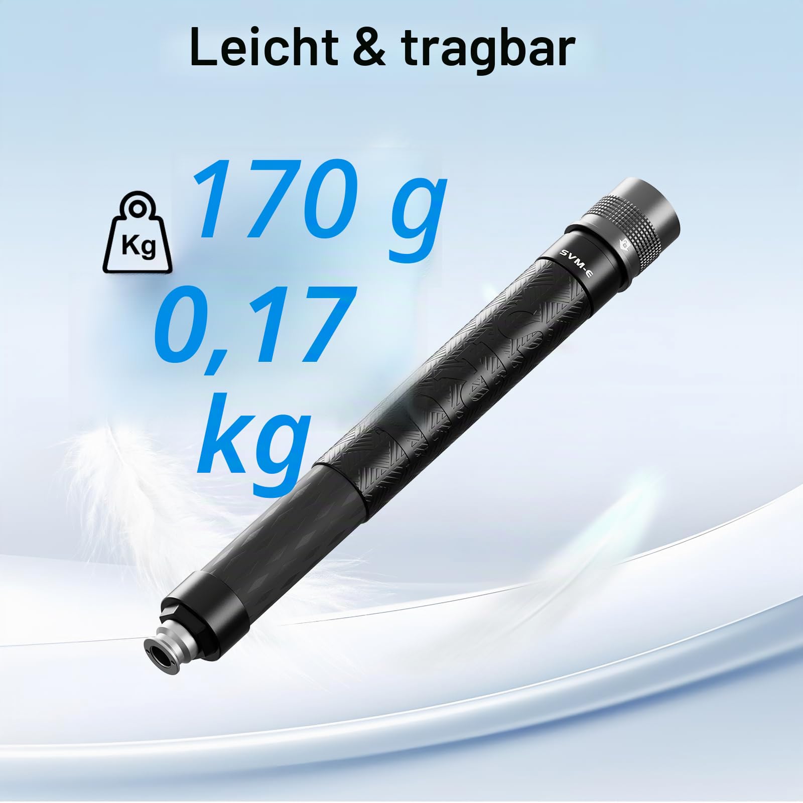 SIRUI SVM-E Kohlefaser-Verlängerungsstange für Kamera-Einbeinstativ der P-Serie und SVM-Serie, 32 cm (12,6 Zoll), 0ne-Abschnitt, Schnellwechsel-Verlängerungsrohr