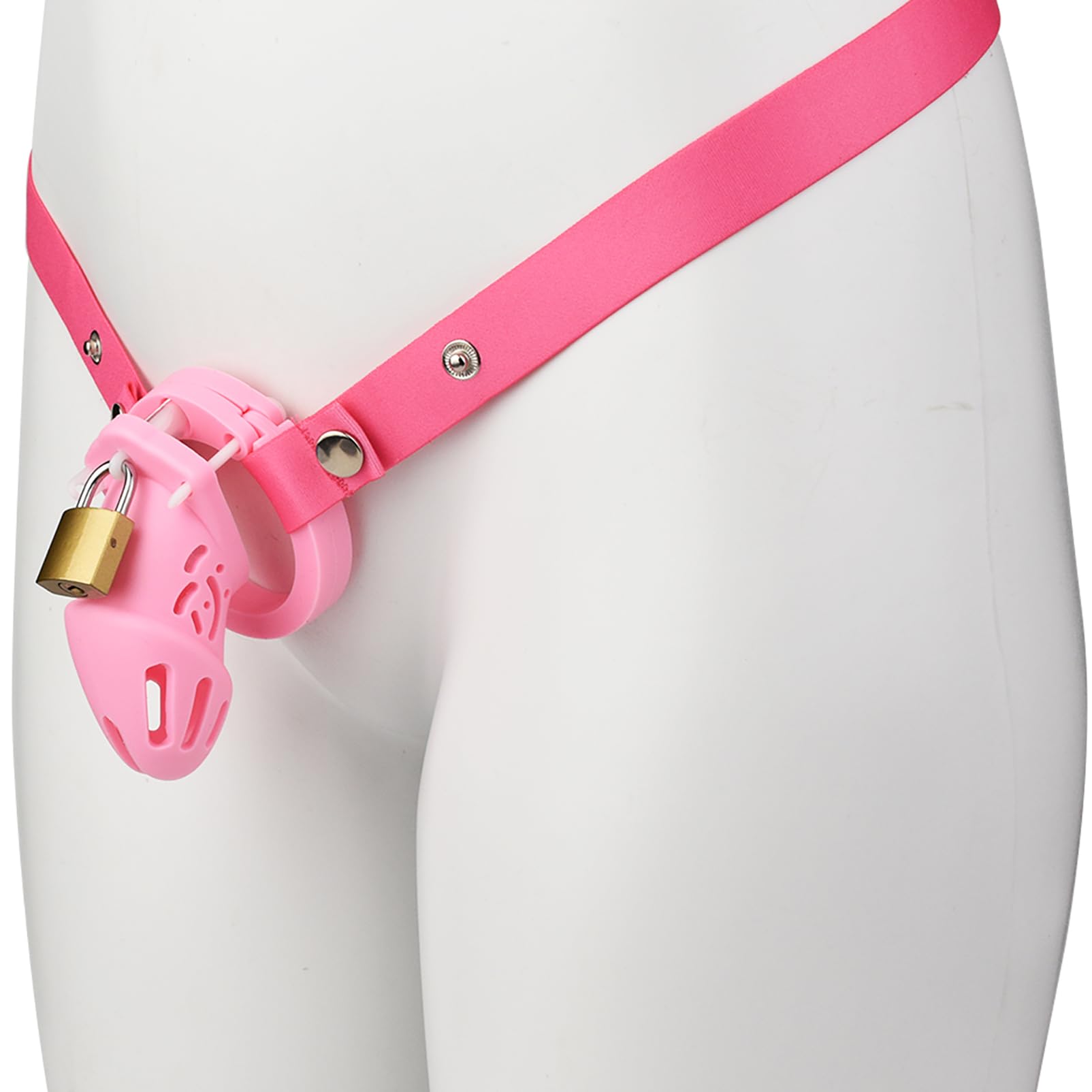 Cage de chasteté en silicone pour hommes avec ceinture ajustable ABS, Cage inversée SM Fétiche Pénis Bondage Sex Toys