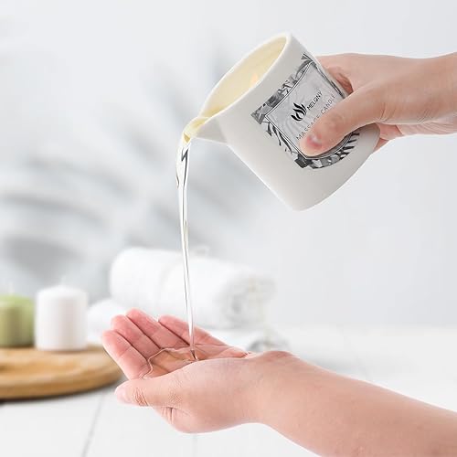 Miniatura 2 de MELONY Vela de aceite de masaje, hidratante, vela de aceite corporal, soja natural, 8.1 oz, vainilla ámbar