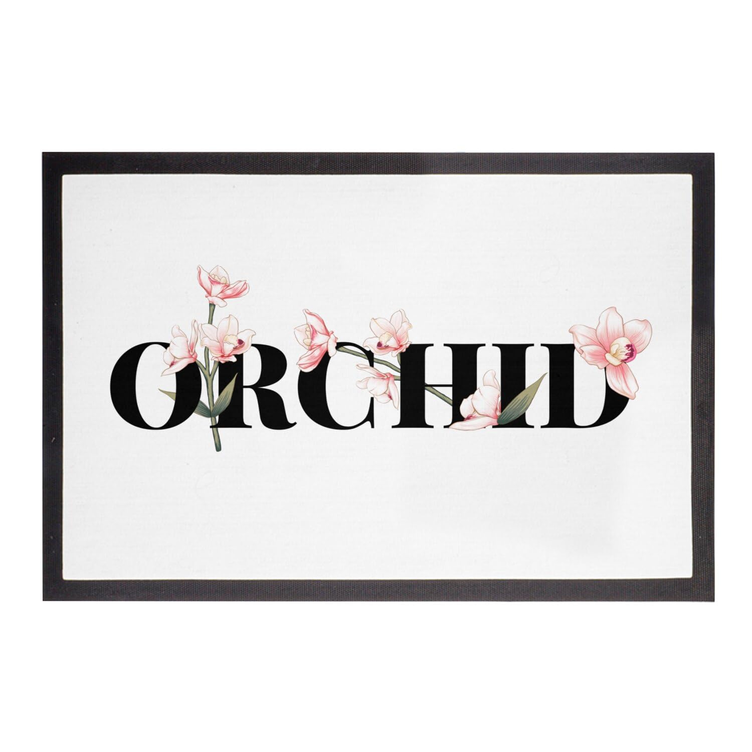 Paillasson orchidée chic pour sublimer votre entrée de jardin 75x50