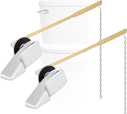 Hygie Rinse Paquete de 2 palancas de repuesto para tanque de inodoro compatibles con manija de inodoro estándar americanaMansfield, manija universal Hygie Rinse Paquete de 2 palancas de repuesto para tanque de inodoro compatibles con manija de inodoro estándar americanaMansfield, manija universal