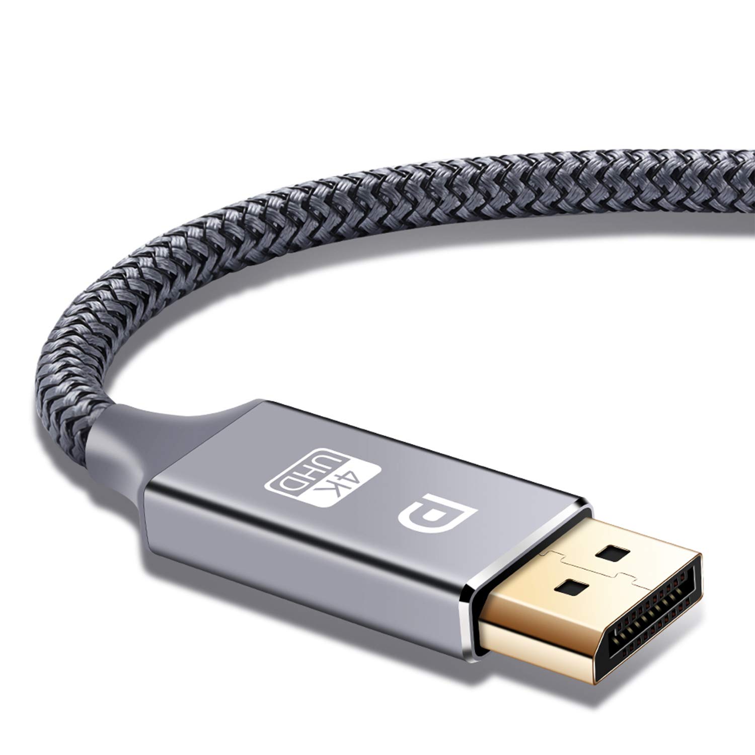 Snowkids 4K DisplayPort Cable 10ft, DP Cable Nylon Braid-(4K @ 60Hz, 1440p @ 144Hz) Suitable for Laptop TV Game Display, Cable Super high Speed DisplayPort to DisplayPort Cable