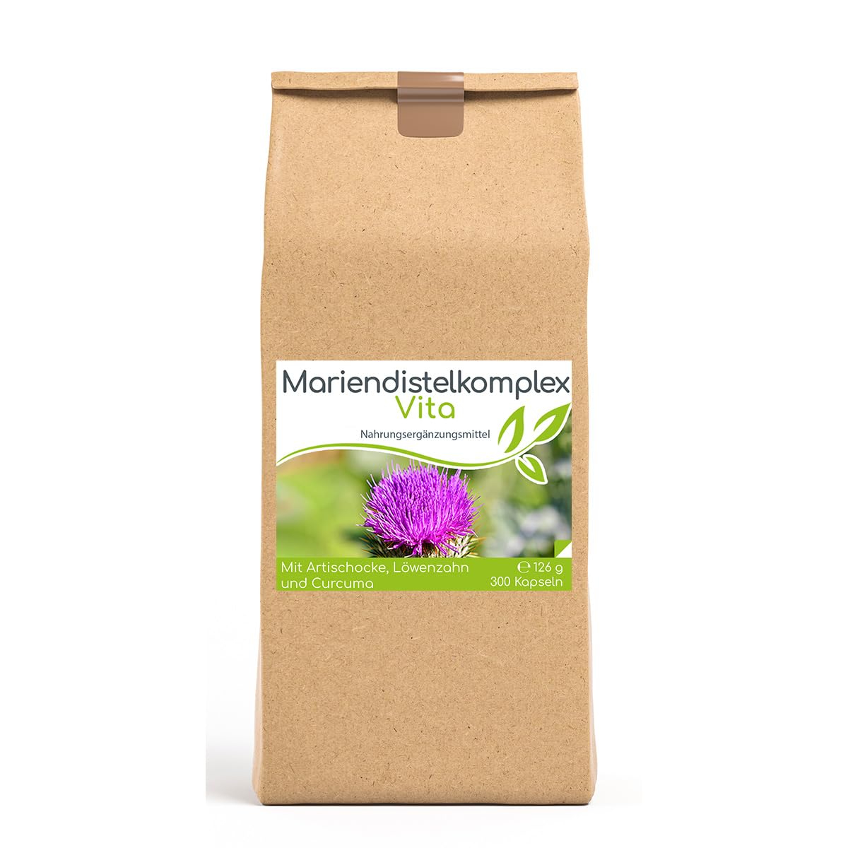 Cellavita Mariendistel Komplex Vita (Mariendistelextrakt) Extrakt mit Mariendistel, Artischocke, Löwenzahn und Curcuma | natürlich & vegan | (300 Kapseln)