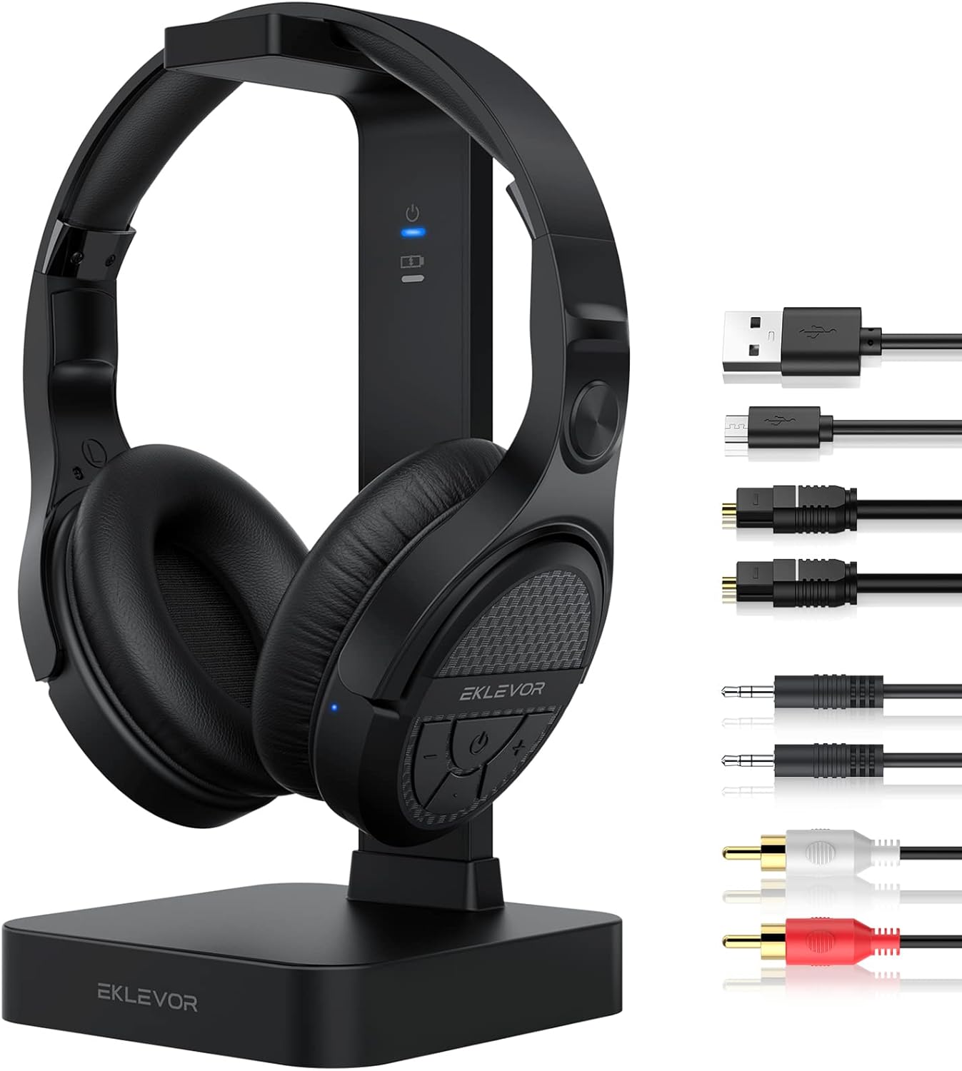 EKLEVOR Wireless Headphones for TV Watching with 2.4G Transmitter