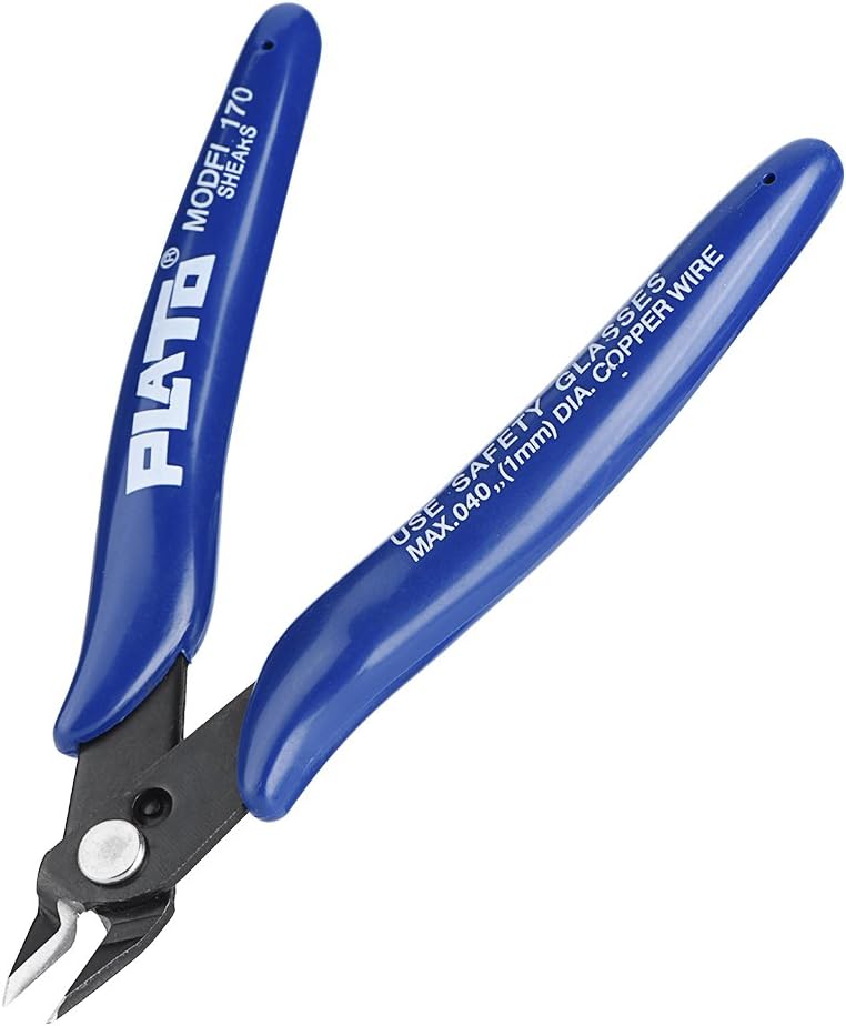 Richer-R 3D Printer Wire Cutter 3D Printer Accessories, Side Cutting Nippers Wire Cutter Snips Shears Diagonal Pliers Tool Compact, Lightweight, Refined and Comfortable Handle Design