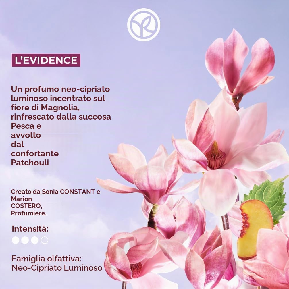 Yves Rocher Eau de Parfum l'Evidence Flacone 50ml | Profumi per Donna - Fragranza elegante e sostenibile in un flacone minimalista - Idea regalo
