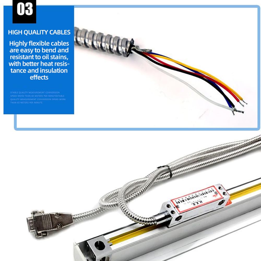 Indicatore digitale DRO 5µm TTL di posizione per tornio, fresatrice, smerigliatrice, ecc. (150 mm)