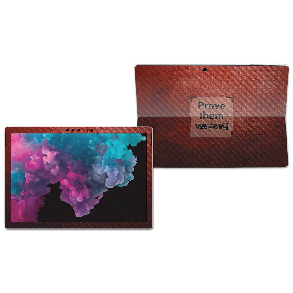 MightySkins Carbon Fiber Skin for Microsoft Surface Pro 6 - Prove Them Wrong | Protective, Durable Textured Carbon Fiber Finish | Easy to Apply, Remove, and Change Styles | Made in The USA