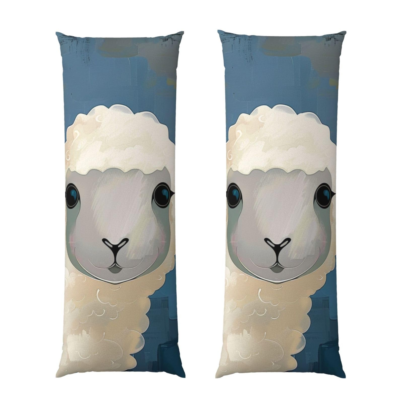 Body Pillow Cover 20x54 Inch, Sheep art Print Long Lumbar Pillow Case with Zipper Long Body Pillowcase Decorative for Bed Sofa Bedroom