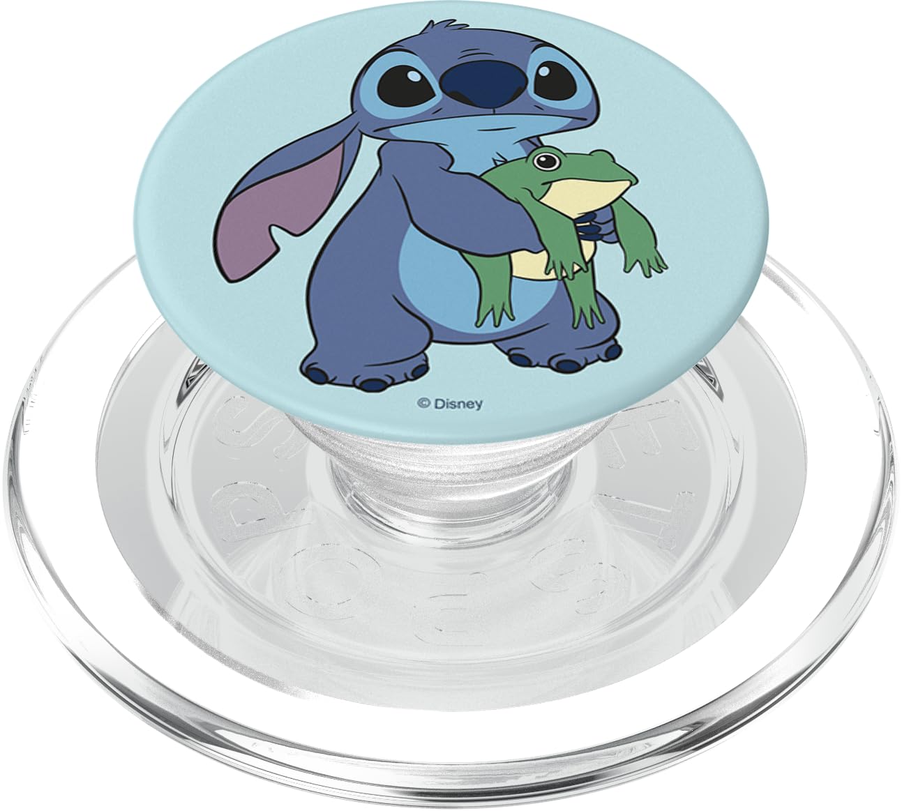 Disney Lilo & Stitch Cute Stitch Holding Frog PopSockets PopGrip for MagSafe