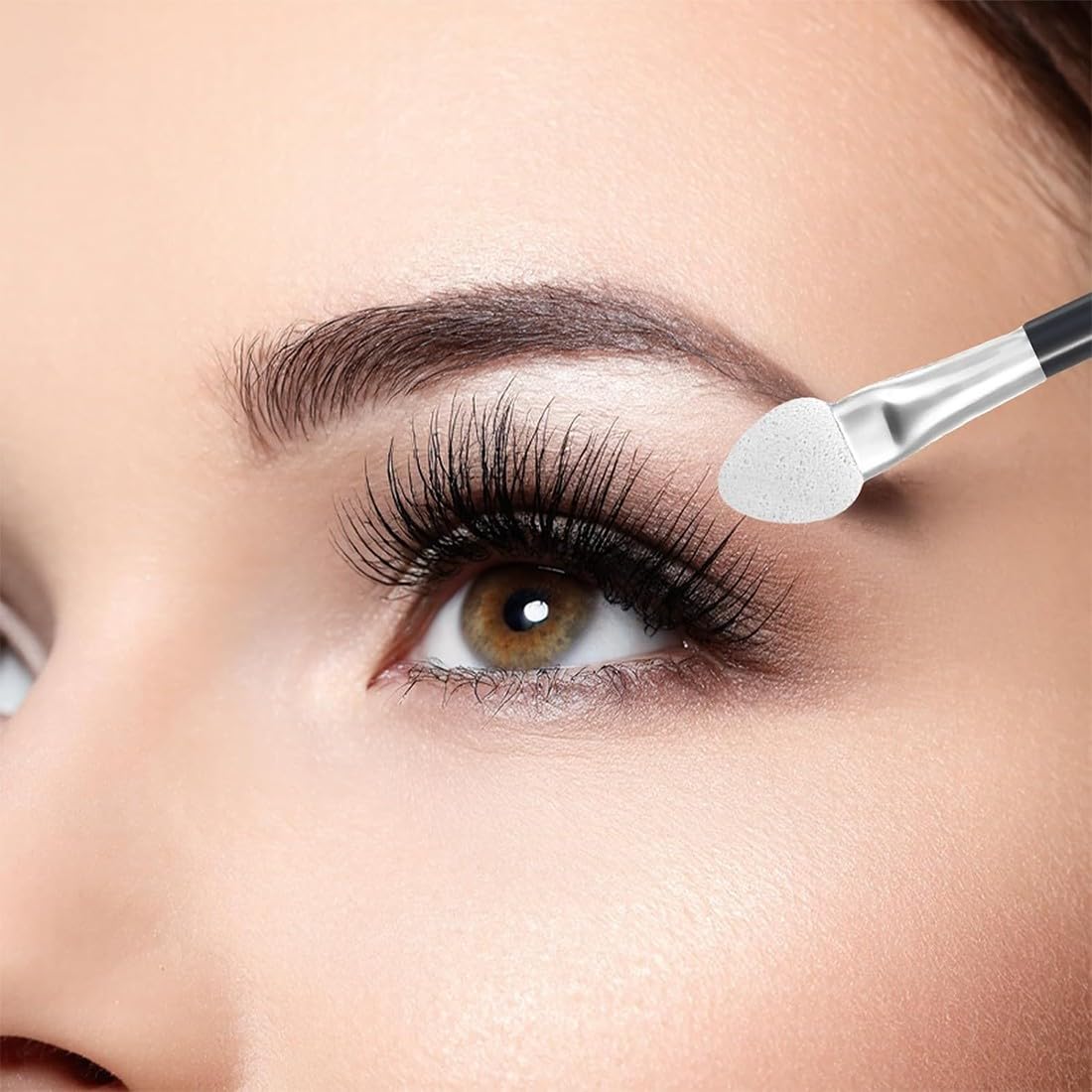 Aplicador de Maquillaje Doble Punta, Sombra para Ojos, Mini Esponja, 20 Piezas